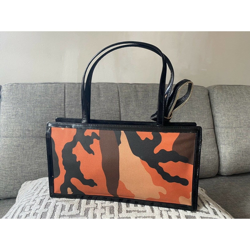 Authentic Vintage Christian Dior Camouflage Canvas Diorella Baguette Hangbag - Picture 2 of 12